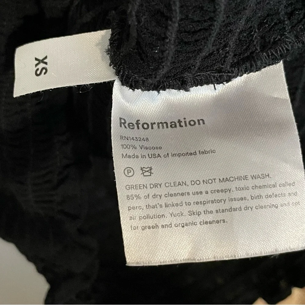 Reformation Black Ruffled Top - Picture 5 of 6